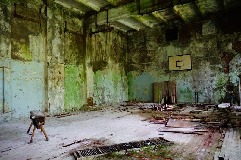 Abandoned gym in Pripyat